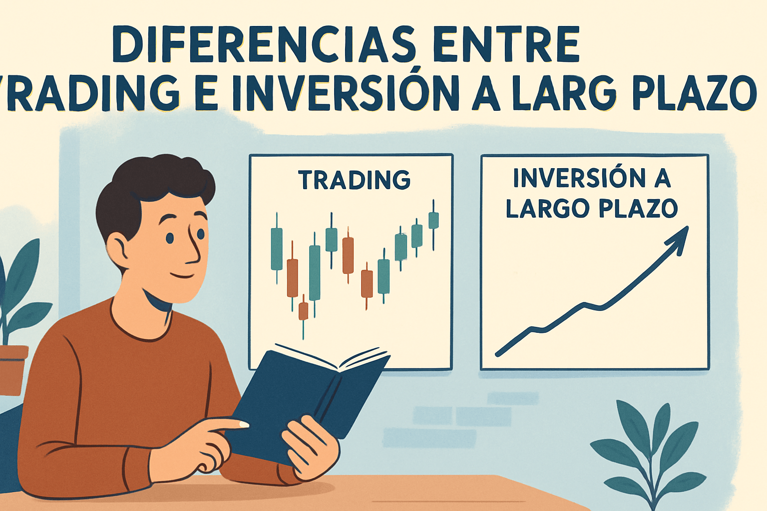 Imagen educativa de ejemplo sobre Diferencias entre Trading e Inversión a Largo Plazo