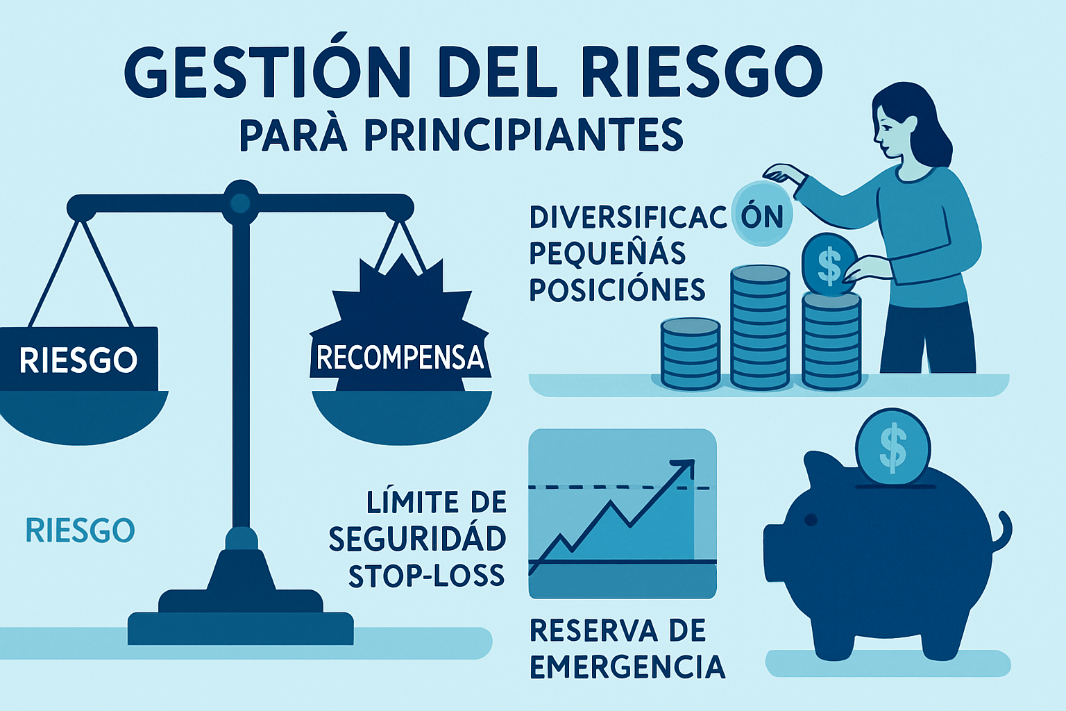 Ejemplo visual educativo sobre Gestión del Riesgo para Principiantes