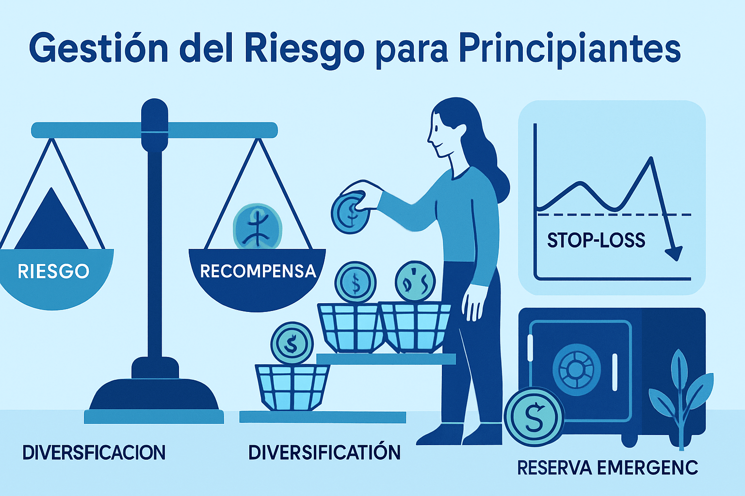 Ejemplo visual educativo sobre Gestión del Riesgo para Principiantes