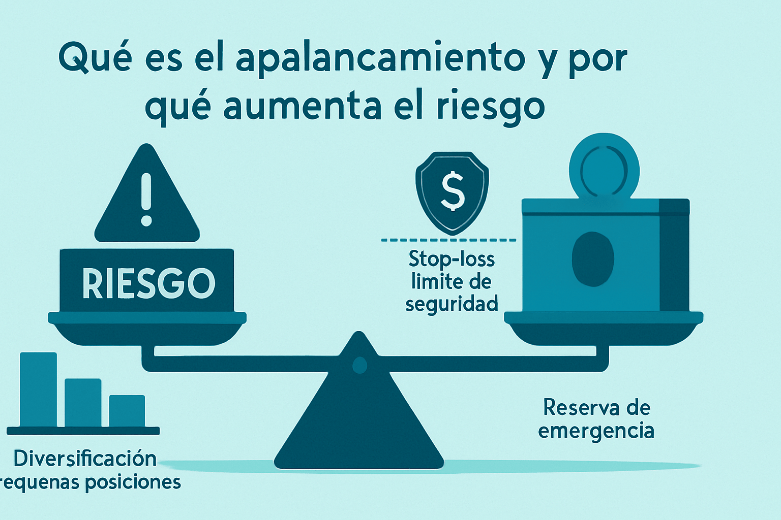 Ejemplo visual educativo sobre Qué es el apalancamiento y por qué aumenta el riesgo