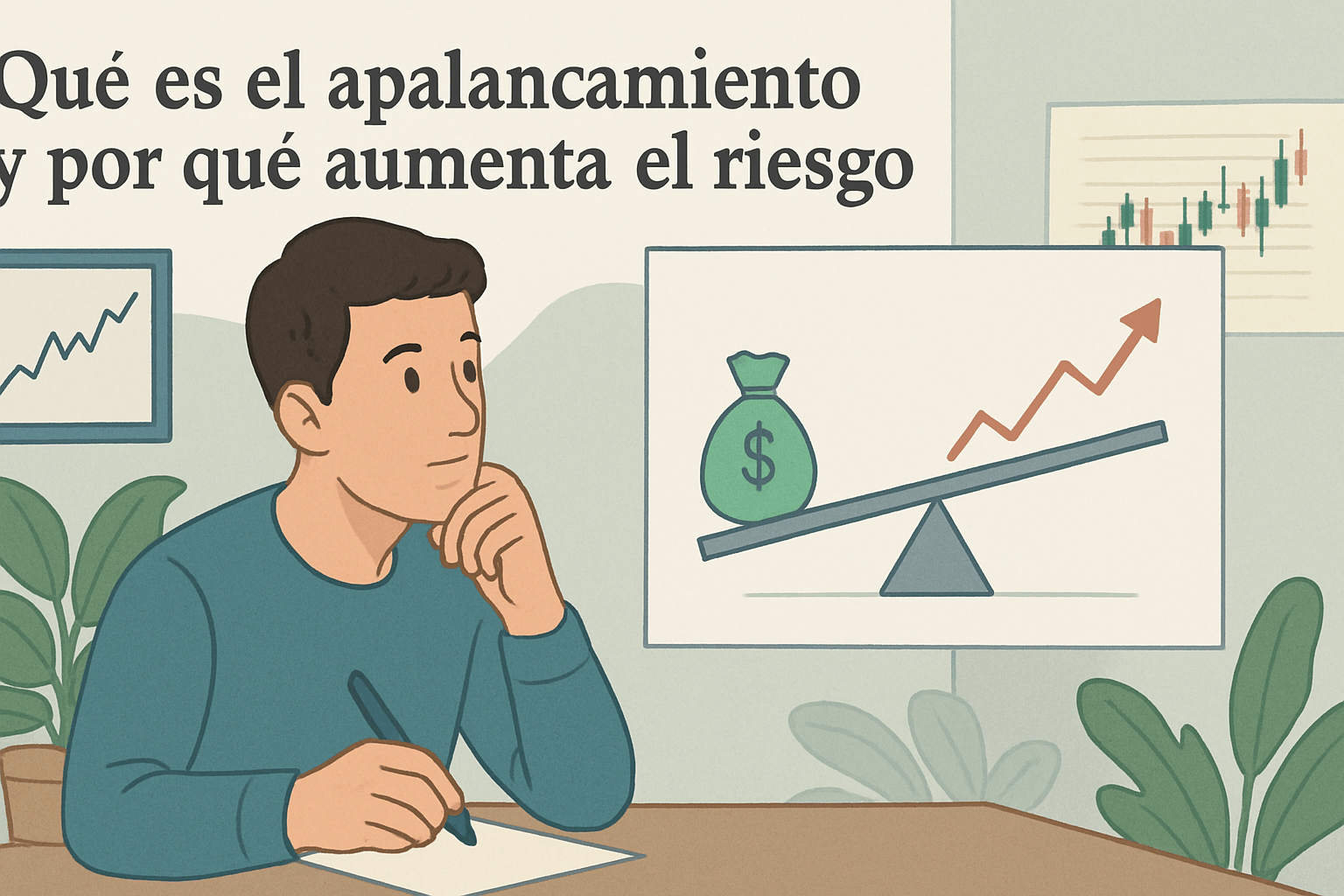 Imagen educativa de ejemplo sobre Qué es el apalancamiento y por qué aumenta el riesgo