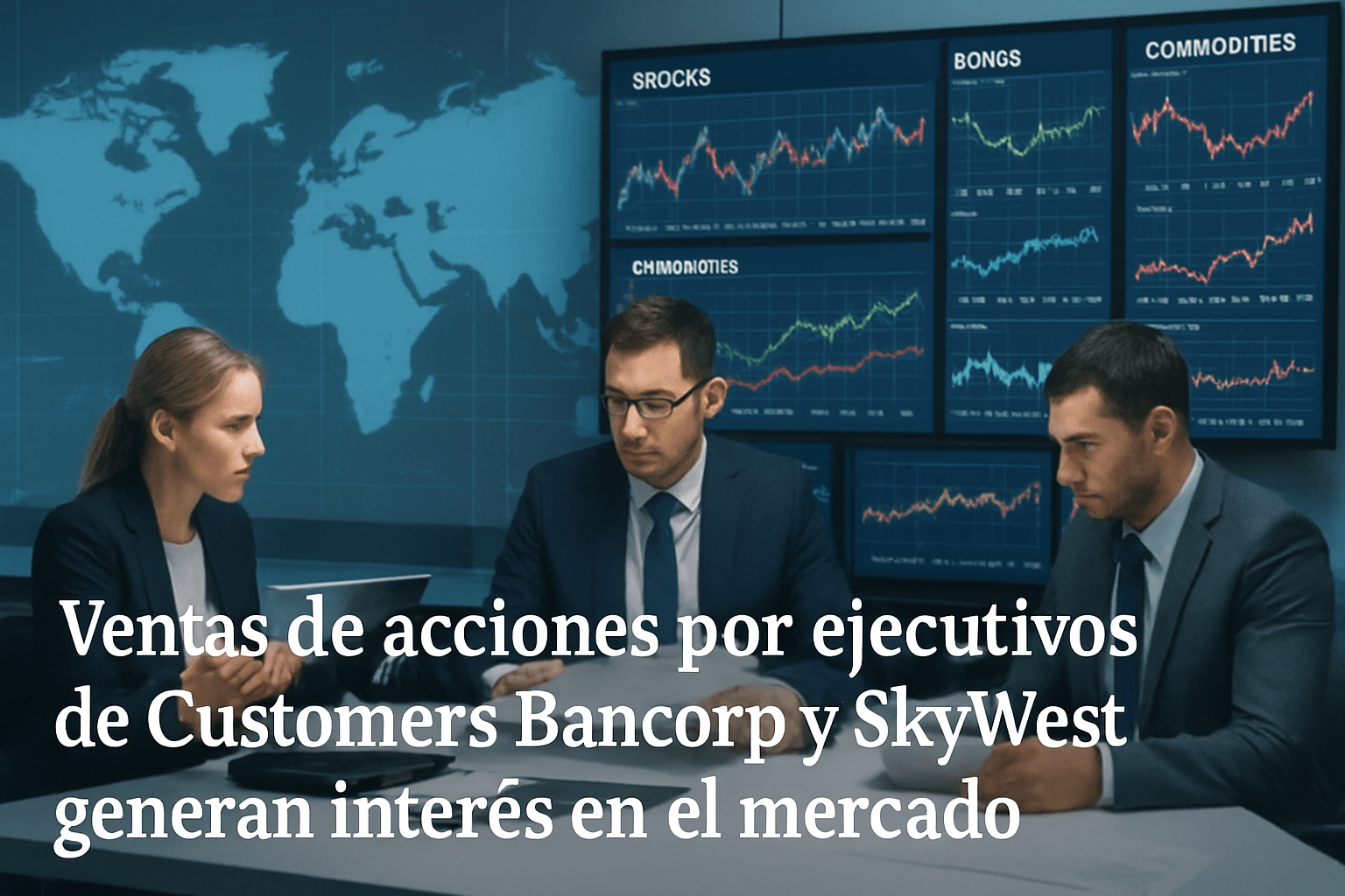 Imagen editorial para la noticia Ventas de acciones por ejecutivos de Customers Bancorp y SkyWest generan interés en el mercado