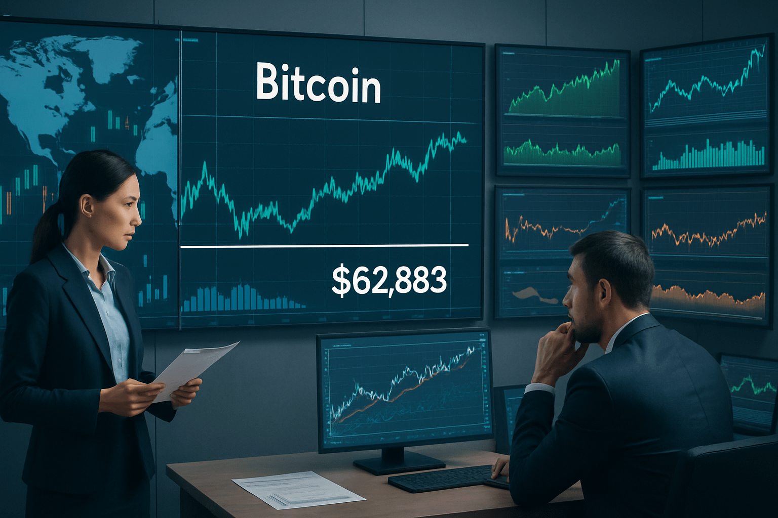 Imagen editorial para la noticia Análisis del Comportamiento de Bitcoin y su Soporte en $62,383