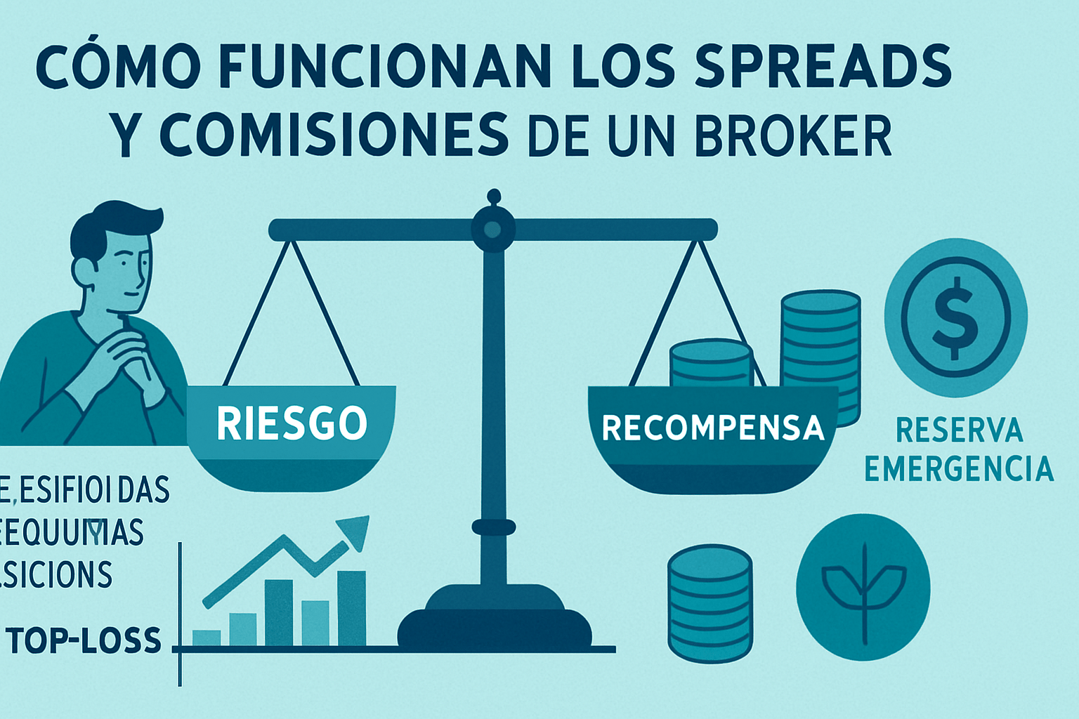 Ejemplo visual educativo sobre Cómo Funcionan los Spreads y Comisiones de un Broker