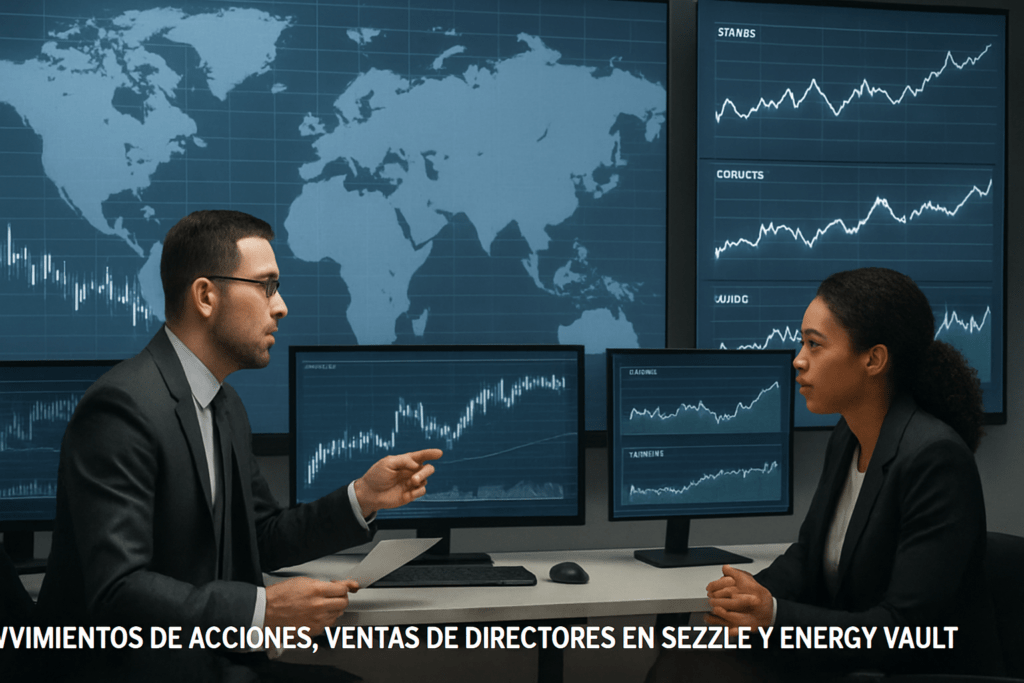 Imagen editorial para la noticia Movimientos de Acciones: Ventas de Directores en Sezzle y Energy Vault