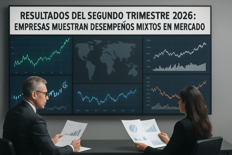 Imagen editorial para la noticia Resultados del Segundo Trimestre 2026: Empresas Muestran Desempeños Mixtos en el Mercado