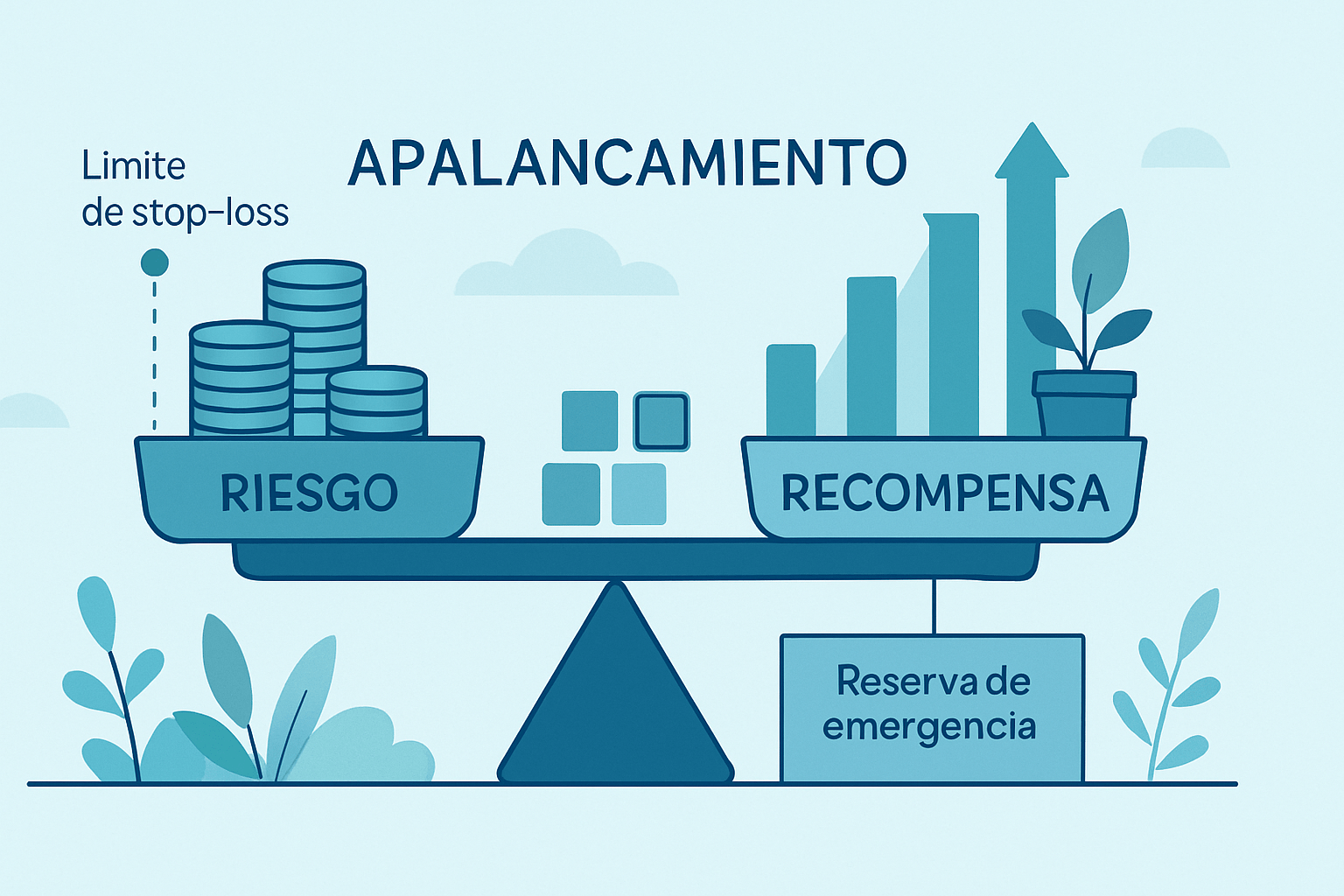 Ejemplo visual educativo sobre Qué es el apalancamiento y por qué aumenta el riesgo