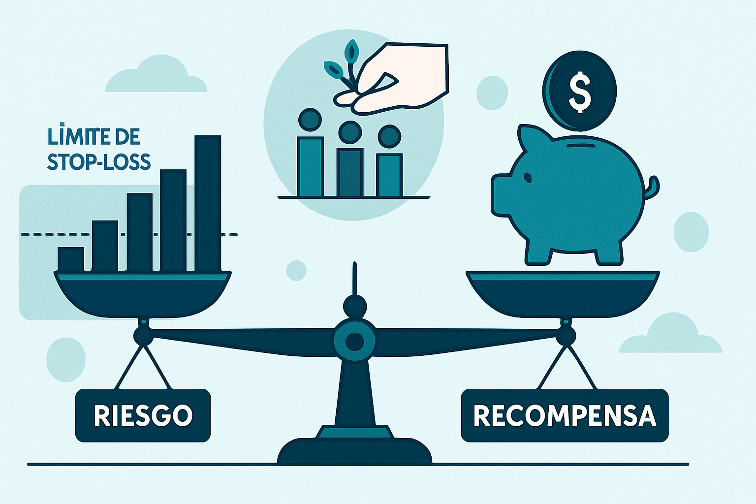 Ejemplo visual educativo sobre Diferencias entre Trading e Inversión a Largo Plazo
