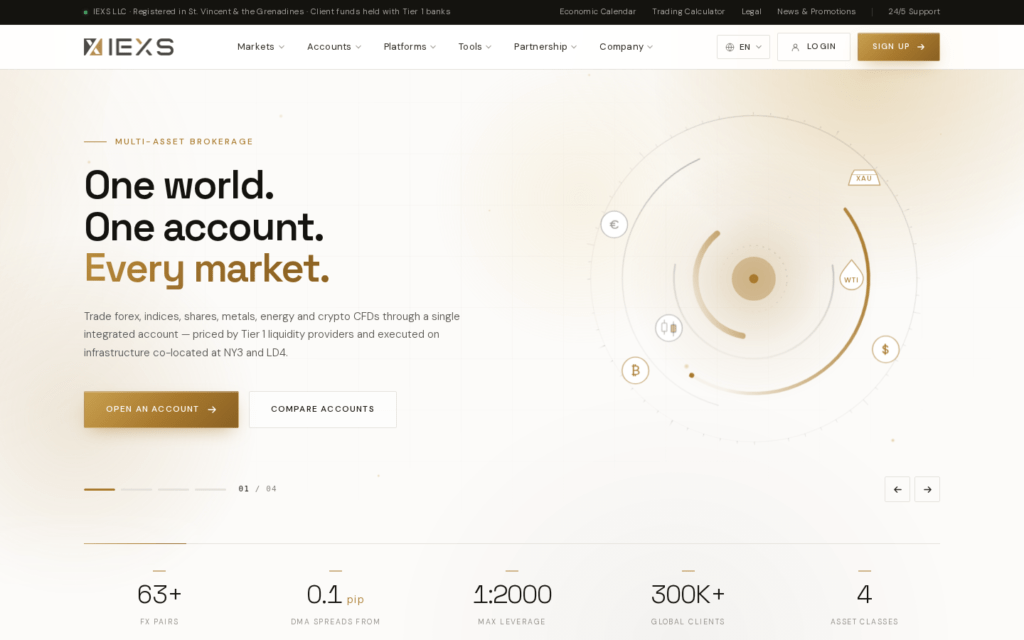 Captura de la portada del sitio web de IEXS, con fines informativos.