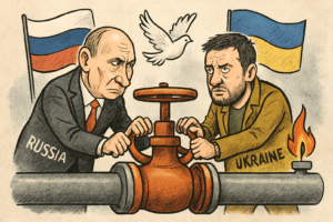 Imagen editorial factual sobre Acuerdo de Cese al Fuego Energético entre Rusia y Ucrania en Medio de Tensiones Geopolíticas; ilustración sin recomendación de inversión.