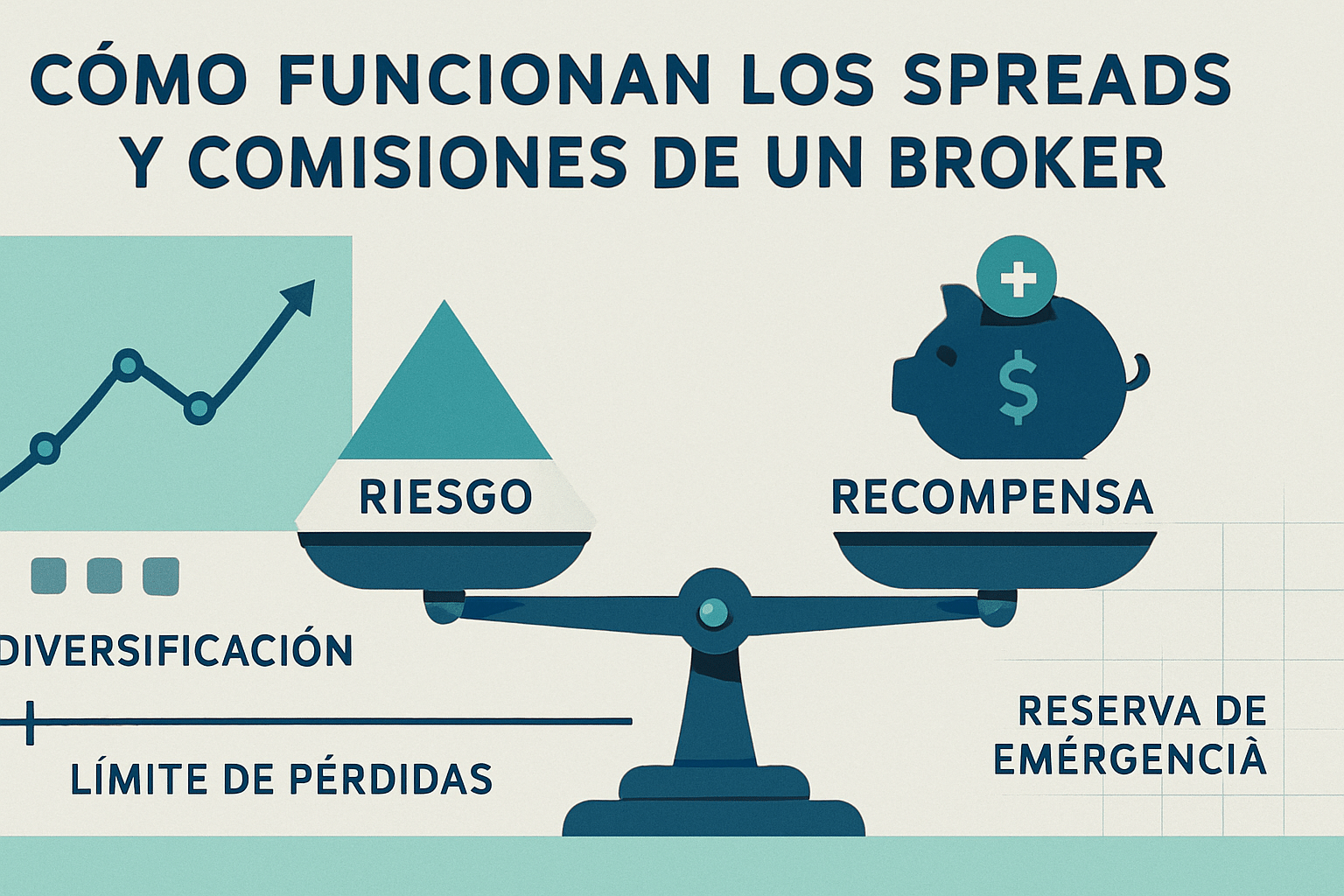 Ejemplo visual educativo sobre Cómo Funcionan los Spreads y Comisiones de un Broker