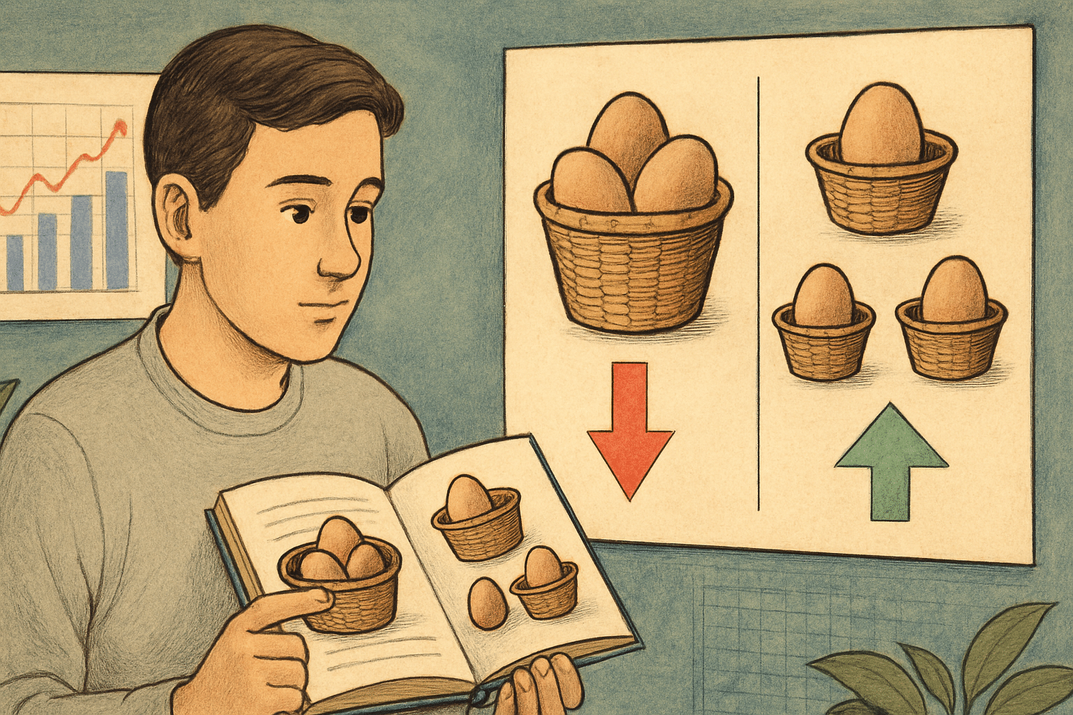 Imagen educativa de ejemplo sobre ¿Qué significa diversificar y cómo evitar concentrar todo el riesgo?