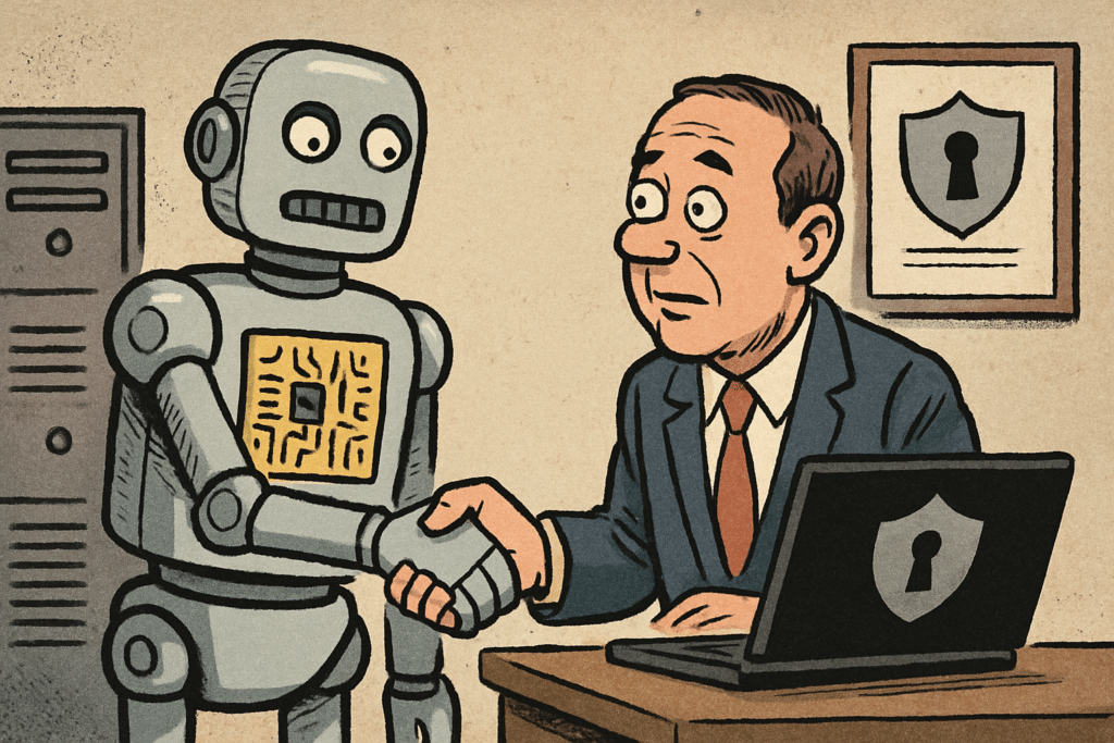 Imagen editorial factual sobre Hitachi se une al programa de ciberseguridad de Anthropic; ilustración sin recomendación de inversión.