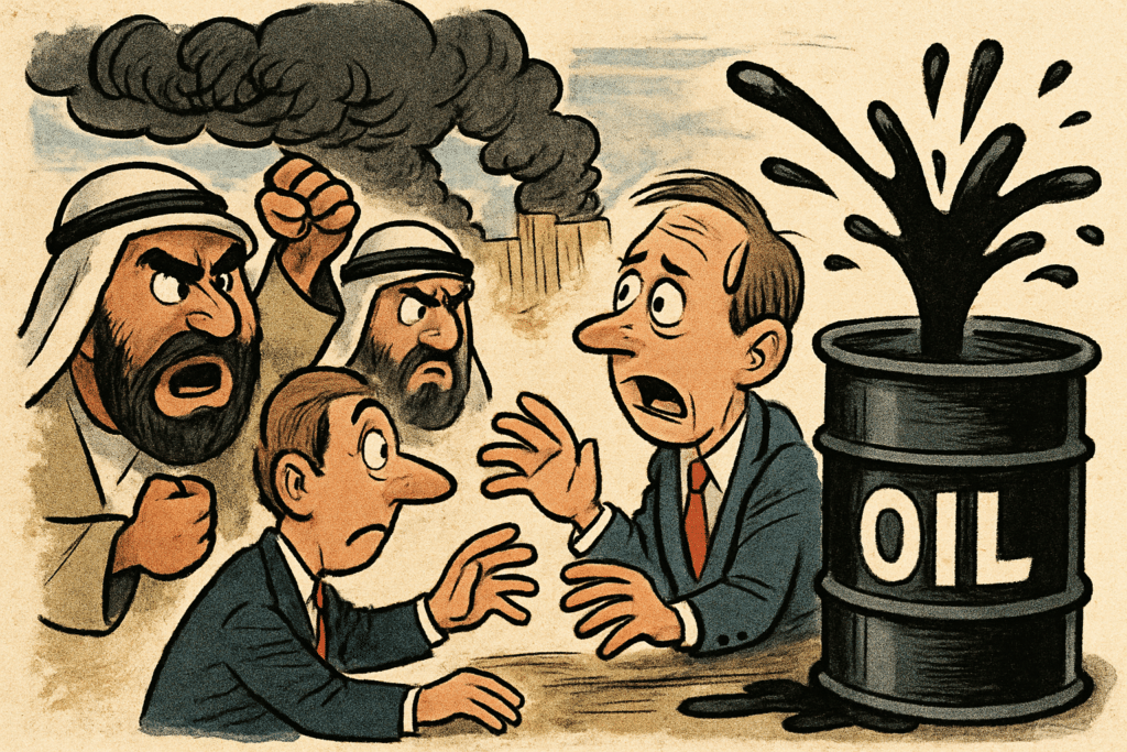 Imagen editorial factual sobre Tensiones en Medio Oriente y su Impacto en el Mercado del Petróleo; ilustración sin recomendación de inversión.