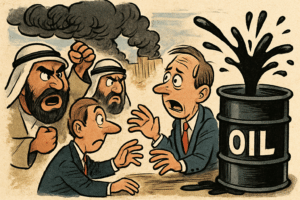 Imagen editorial factual sobre Tensiones en Medio Oriente y su Impacto en el Mercado del Petróleo; ilustración sin recomendación de inversión.