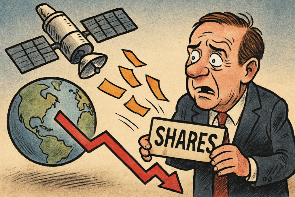 Imagen editorial factual sobre Viasat y el Mercado de Tecnología: Venta de Acciones y Tendencias en el Sector; ilustración sin recomendación de inversión.