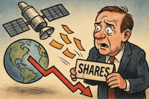 Imagen editorial factual sobre Viasat y el Mercado de Tecnología: Venta de Acciones y Tendencias en el Sector; ilustración sin recomendación de inversión.