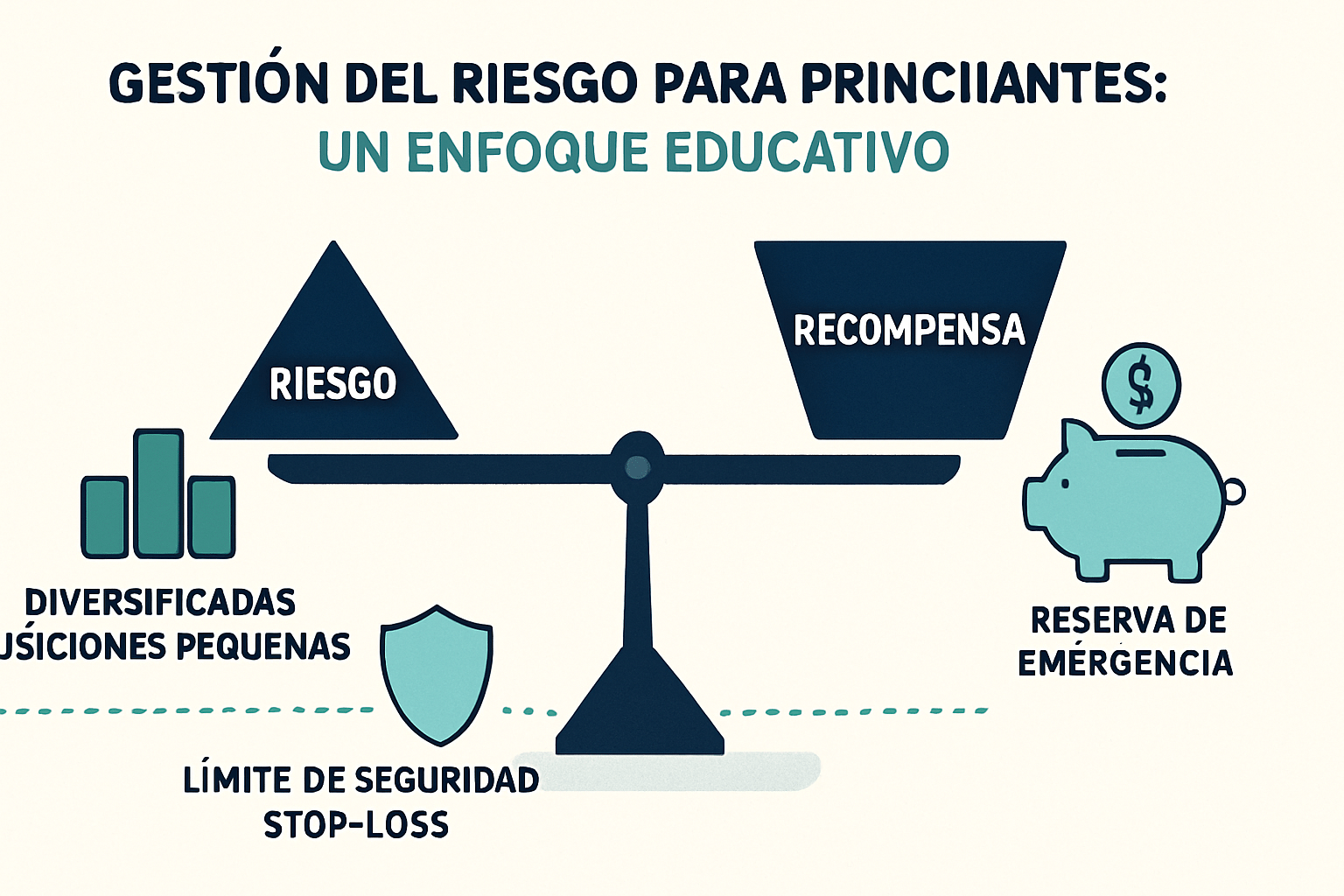 Ejemplo visual educativo sobre Gestión del Riesgo para Principiantes: Un Enfoque Educativo